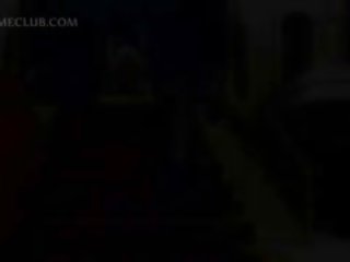 Delightful 3d аниме принцеса получава тя огромен бомби подразни